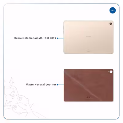 برچسب پوششی ماهوت مدل Matte_Natural_Leather مناسب برای تبلت هوآوی Mediapad M6 10.8 2019