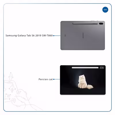 برچسب پوششی ماهوت مدل Persian cat مناسب برای تبلت سامسونگ Galaxy Tab S6 2019 SM-T860