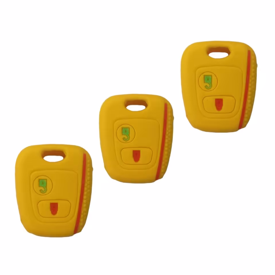 کاور سوییچ خودرو مدل سیلیکونی آجدار کد TibPr3 مناسب برای تیبا بسته 3 عددی