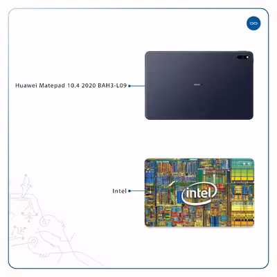 برچسب پوششی ماهوت مدل Intel Brand مناسب برای تبلت هوآوی Matepad 10.4 2020 BAH3-L09