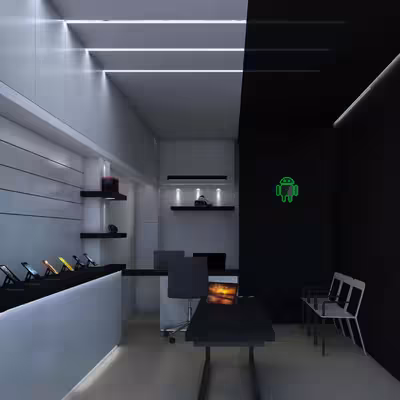 چراغ دیواری نئون دیزاین مدل Android-Logo_GR