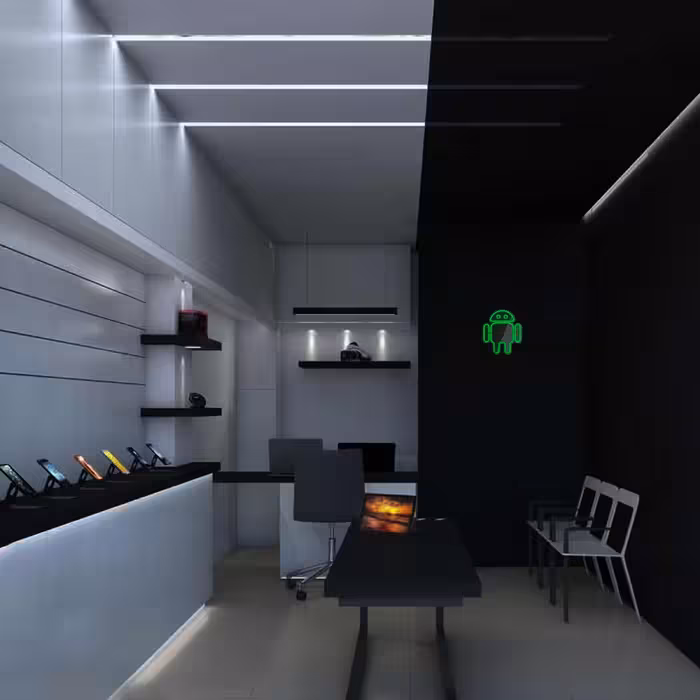 چراغ دیواری نئون دیزاین مدل Android-Logo_GR