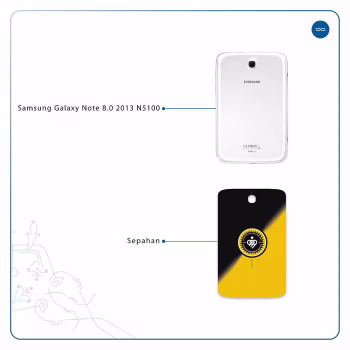 برچسب پوششی ماهوت مدل Sepahan مناسب برای تبلت سامسونگ Galaxy Note 8.0 2013 N5100