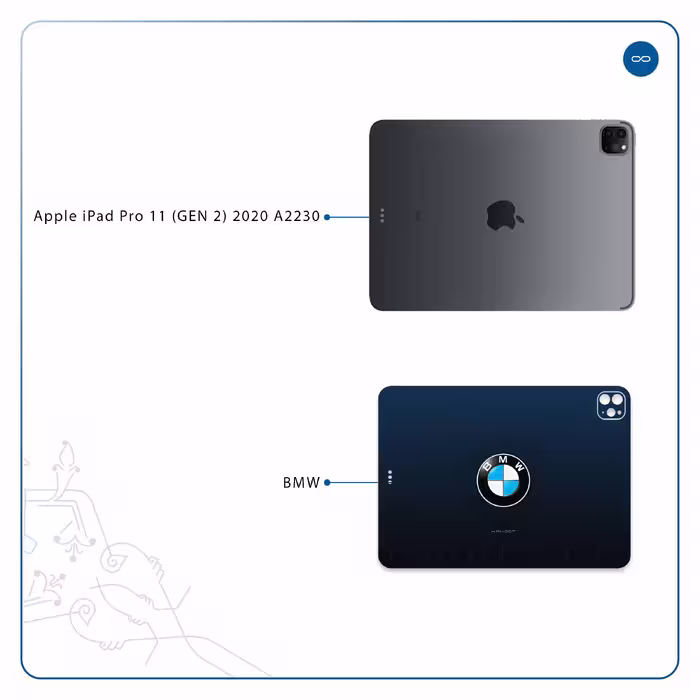برچسب پوششی ماهوت مدل BMW مناسب برای تبلت اپل iPad Pro 11 (GEN 2) 2020 A2230
