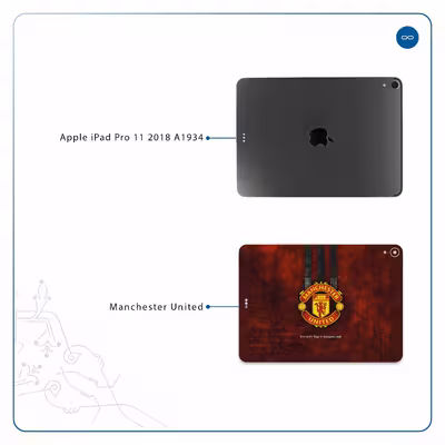 برچسب پوششی ماهوت مدل Manchester-United مناسب برای تبلت اپل iPad Pro 11 2018 A1934