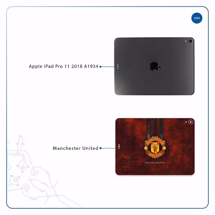 برچسب پوششی ماهوت مدل Manchester-United مناسب برای تبلت اپل iPad Pro 11 2018 A1934