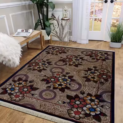 گلیم ماشینی جزیره طرح گلفام