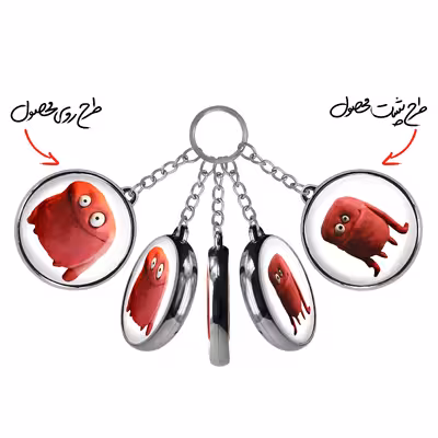 جاکلیدی خندالو طرح عروسک خمیری مدل دوطرفه کد 59855988