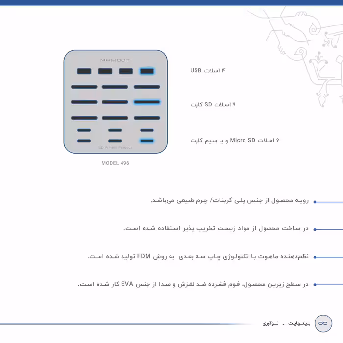 نظم دهنده فضای ذخیره سازی ماهوت مدل -Crocodile-Leather-496