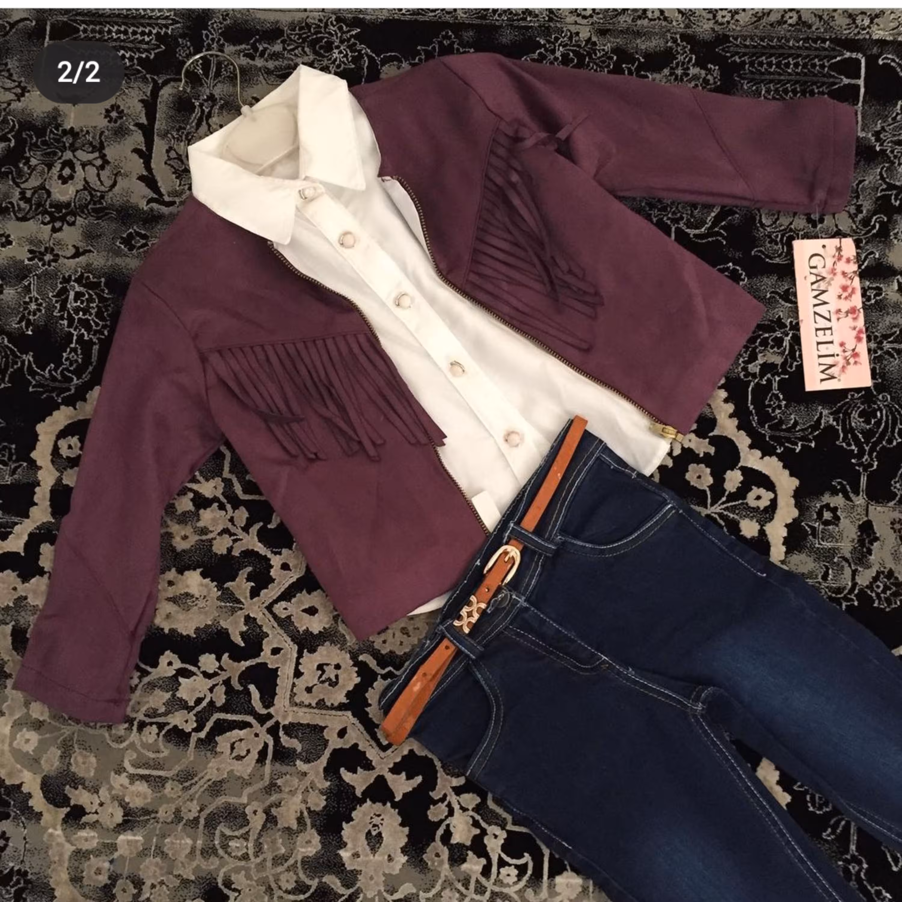 ست سه تکه کت و شومیز و شلوار دخترانه