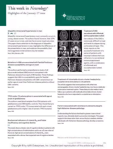 خرید و دانلود نسخه کامل کتاب Neurology Volume 72(4) January 27, 2009