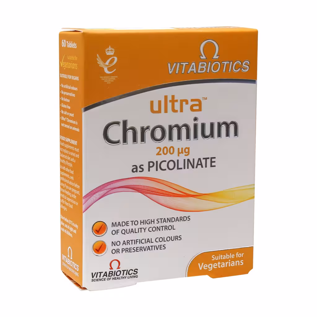 قرص اولترا کروم 200 میکروگرم ویتابیوتیکس 60عدد | Vitabiotics Ultra Chromium