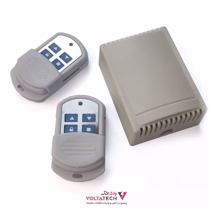 گیرنده دو کانال کد لرن 220V فرکانس 433MHz به همراه دو عدد ریموت
