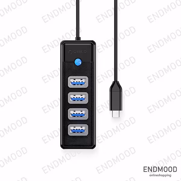 هاب 4 پورت USB-C اوریکو مدل PW4U-C3-18-BK