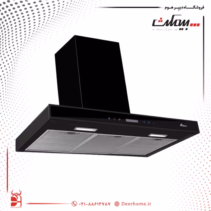 هود بیمکث شومینه ای مدل 2028 مشکی