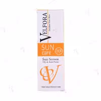 کرم ضد آفتاب بی رنگ چرب و آکنه ای ولفورا spf 50