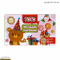 خمیر بازی 10 رنگ مقوایی توتو