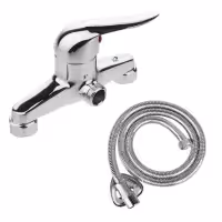 شیر دستشویی توالت 2 تکه آیدا مدل قهرمان همراه با شلنگ توالت