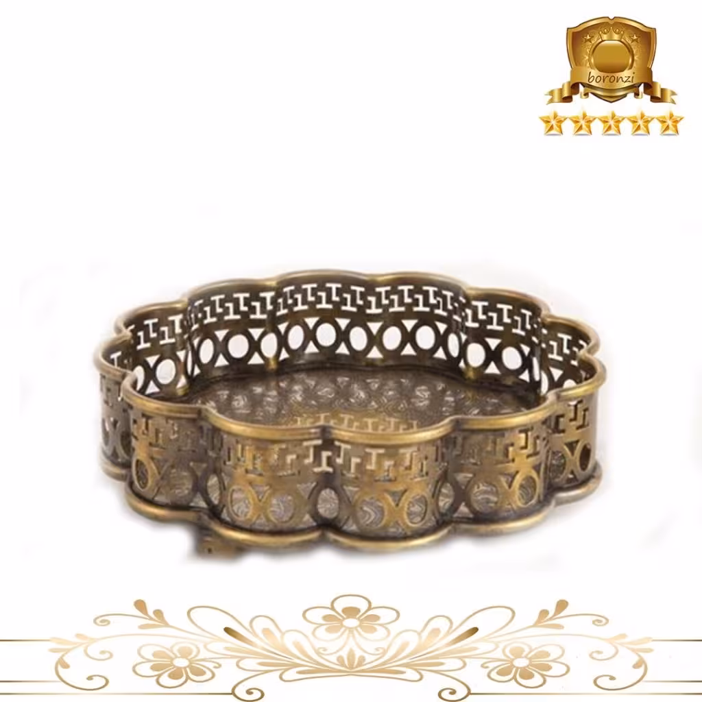 شکلات خوری برنجی طرح سبد آنتیک