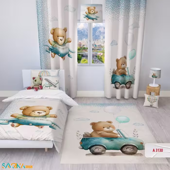 سرویس روتختی طرح خرسی عروسک یک نفره کد A3130