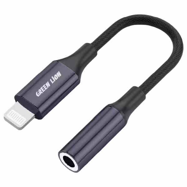 مبدل لایتنینگ به جک 3.5 میلی‌متری گرین مدل GNEALTG35MM