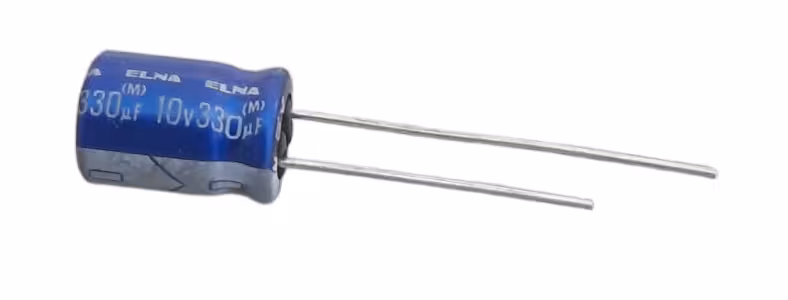خازن الکترولیت 330 میکرو فاراد 10 ولت elna