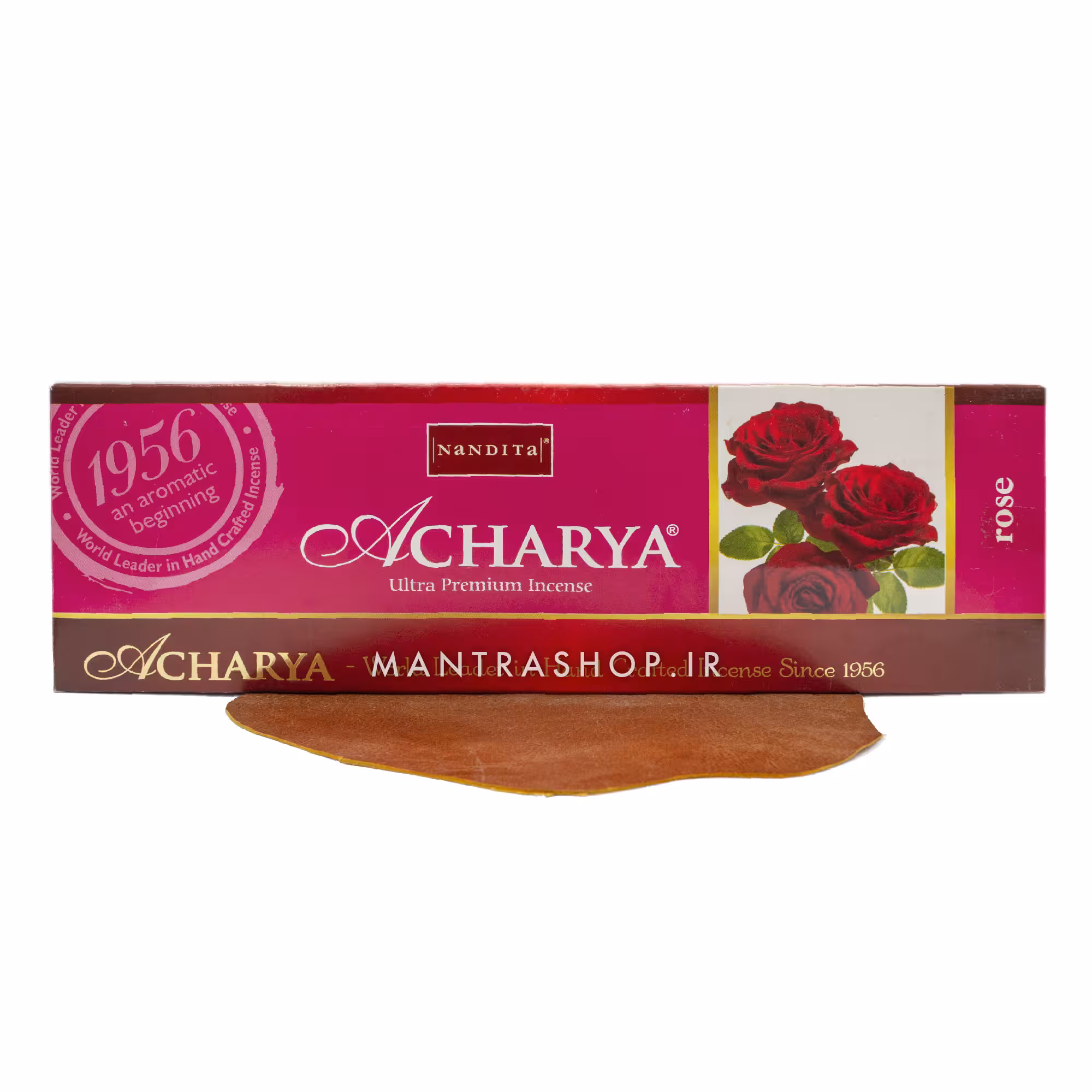 عود دست ساز هندی Acharya Rose برند Nandita مخصوص چاکرای قلب (عود گل رز)