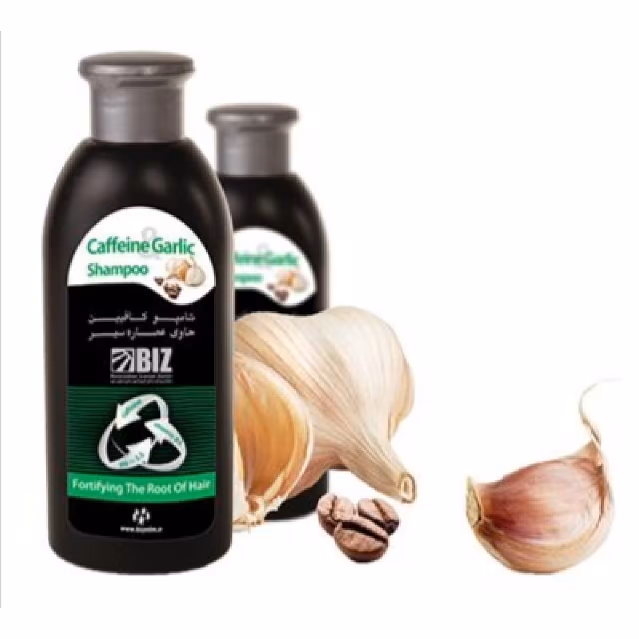 شامپو سیر کافئین بیز حجم 300 میل