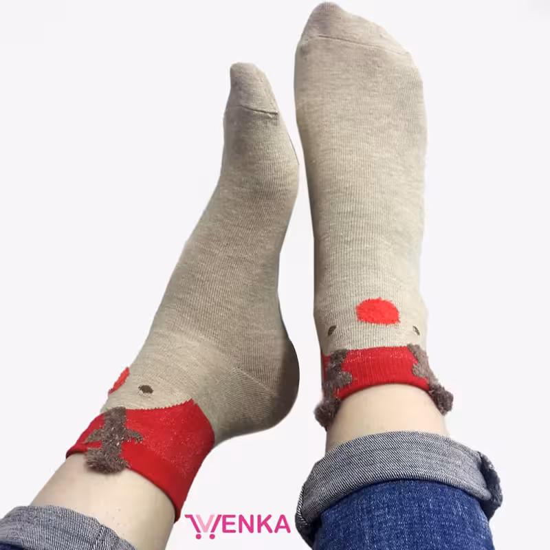 جوراب نیم ساق طرح گوزن 31