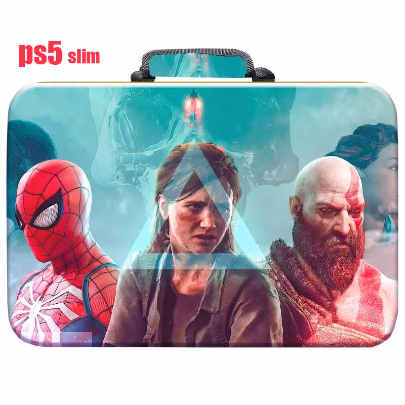 کیف حمل کنسول PS5 slim داخل مخمل طرح PS Exclusive