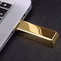 فلش مموری پرلیت یو اس بی طرح شمش طلا کد UM-65 ظرفیت 128گیگابایت