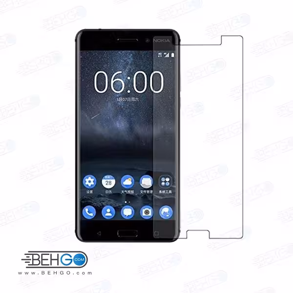 گلس نوکیا 6 بی رنگ و شفاف Nokia 6 یا ,نوکیا شش محافظ صفحه نمایش شیشه ای Glass Screen Protector Nokia 6