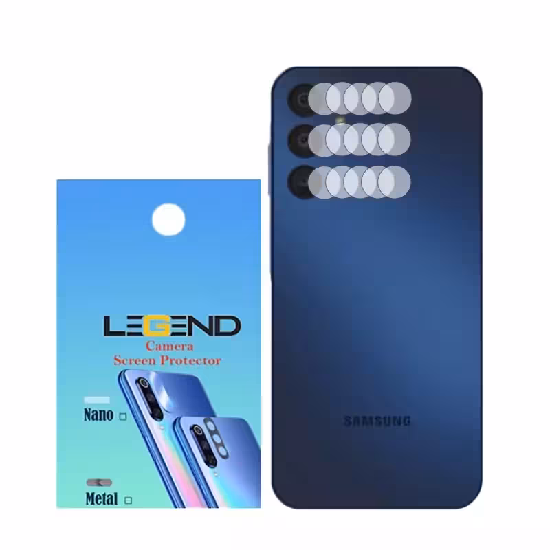 محافظ لنز دوربین لجند مدل نانو گلس مناسب برای موبایل سامسونگ Galaxy A25 بسته 5 عددی