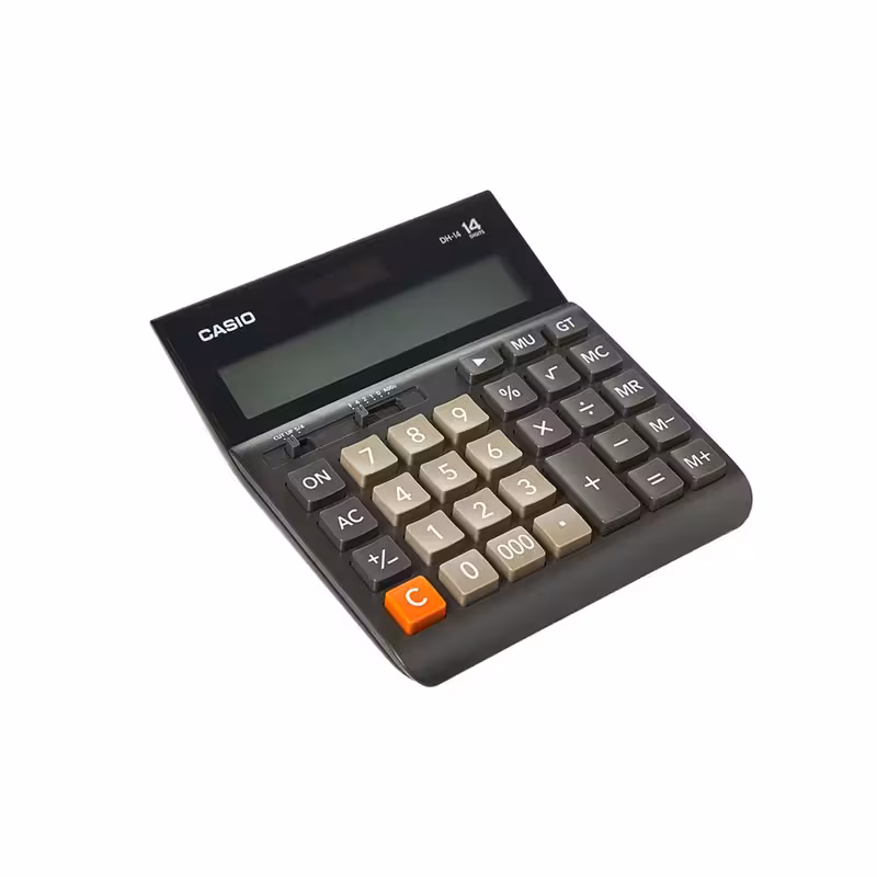 ماشین حساب کاسیو مدل DH-14-BK کد 1623