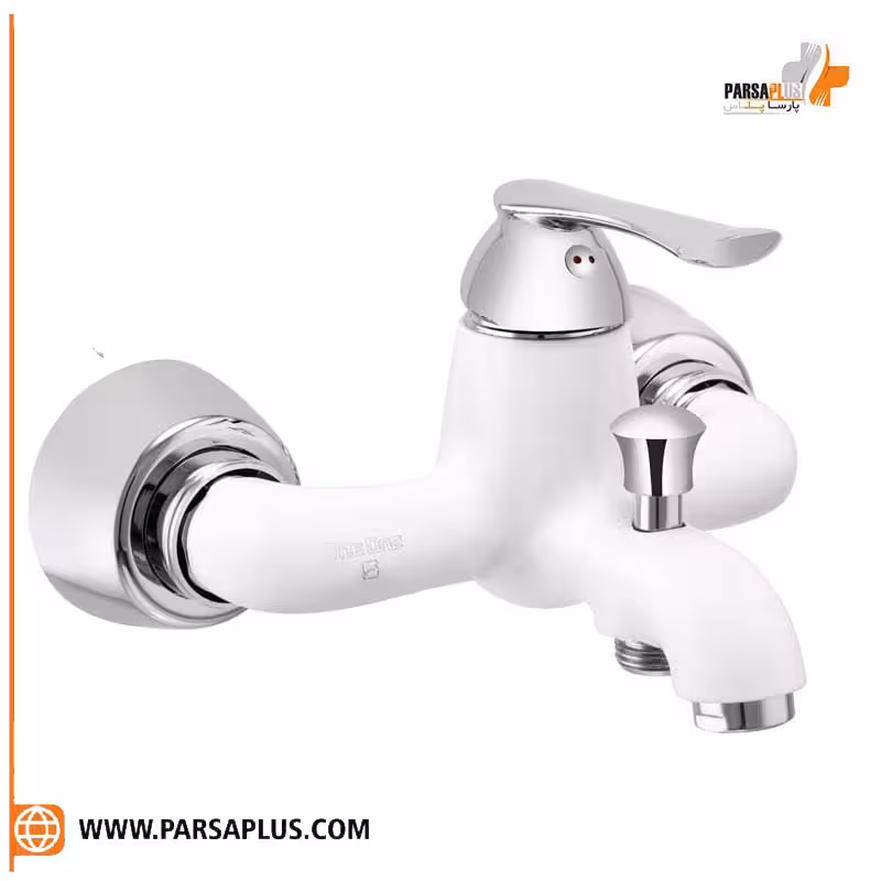 شیر دوش دوان مدل رامه سفید کروم