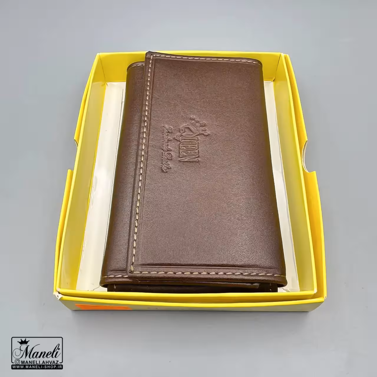 کیف جاکلیدی و جاکارتی چرم طبیعی | رنگ قهوه ای 14040197