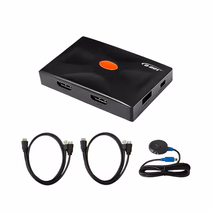 سوئیچ KVM دو پورت HDMI/USB دی نت همراه با کابل