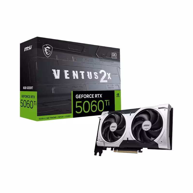 کارت گرافیک ام اس ای GeForce RTX 5060 TI VENTUS 2X OC PLUS 8GB
