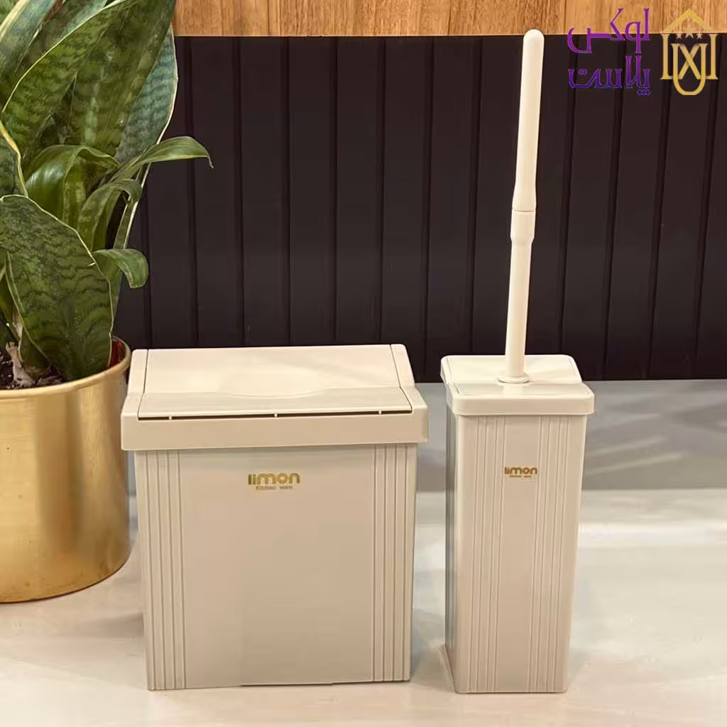 سطل مستطیل بادبزنی کوچک 5 لیتر و فرچه لیمون 1732
