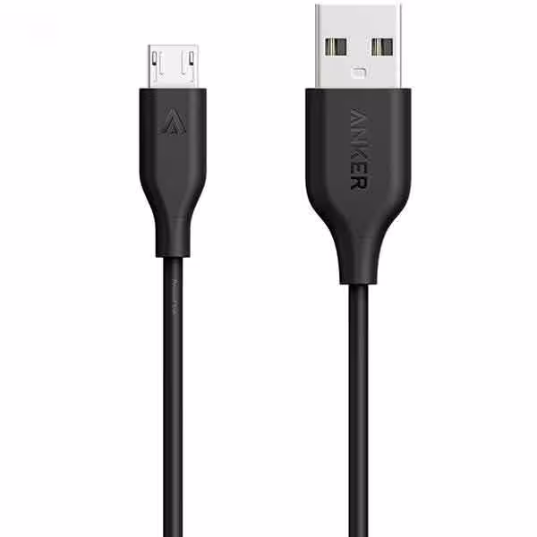 کابل شارژ USB به میکروUSB انکر پاورلاین 1.8 متر مدل Anker A8133 PowerLine