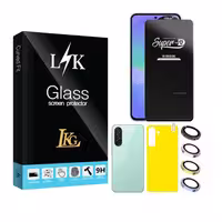 محافظ صفحه نمایش ال کا جی مدل سوپر دی مناسب برای گوشی موبایل سامسونگ Galaxy A36 5G به همراه محافظ پشت گوشی و محافظ لنز