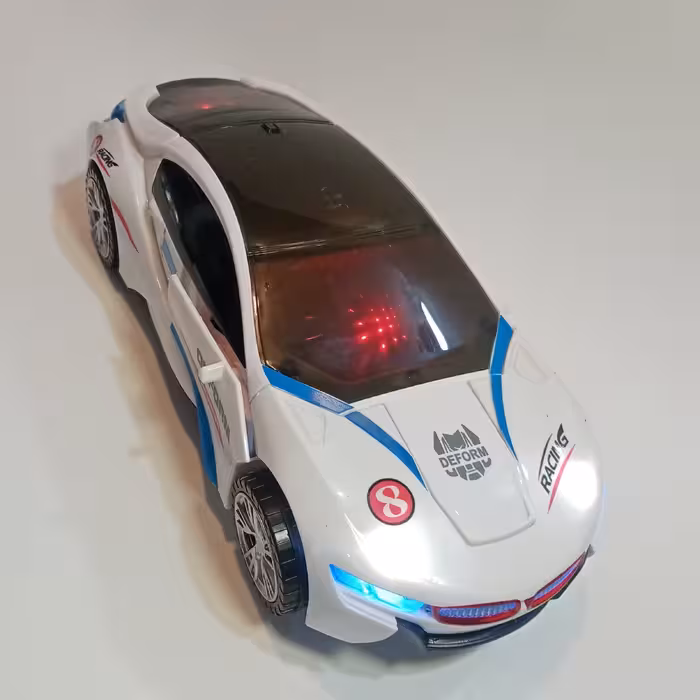 ربات تبدیل شونده به ماشین بزرگ موزیکال پلیس و مسابقه ای و زرد