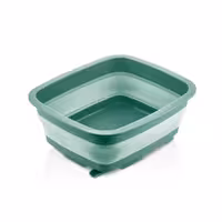 لگن تاشو مستطیلی کیولوکس مدل ریما – دارای دریچه آبرو- رنگ سبز کد L008023