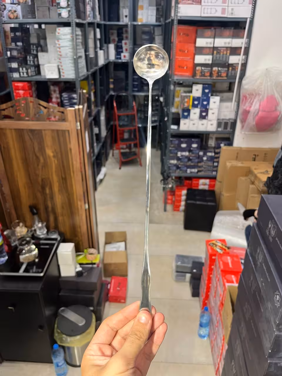 قاشق پارچ نقره ای