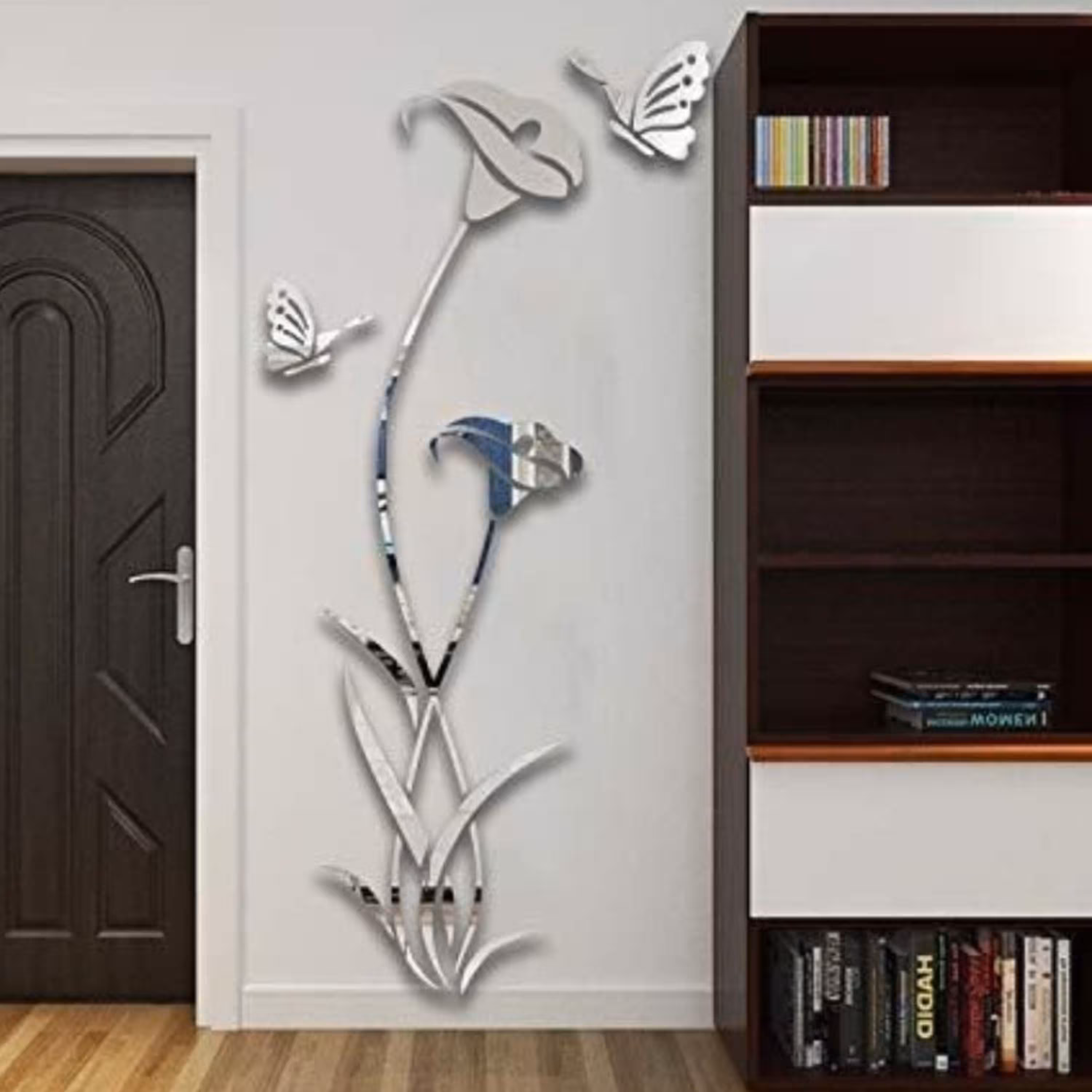 آینه پدیده پلاس مدل گل و پروانه 