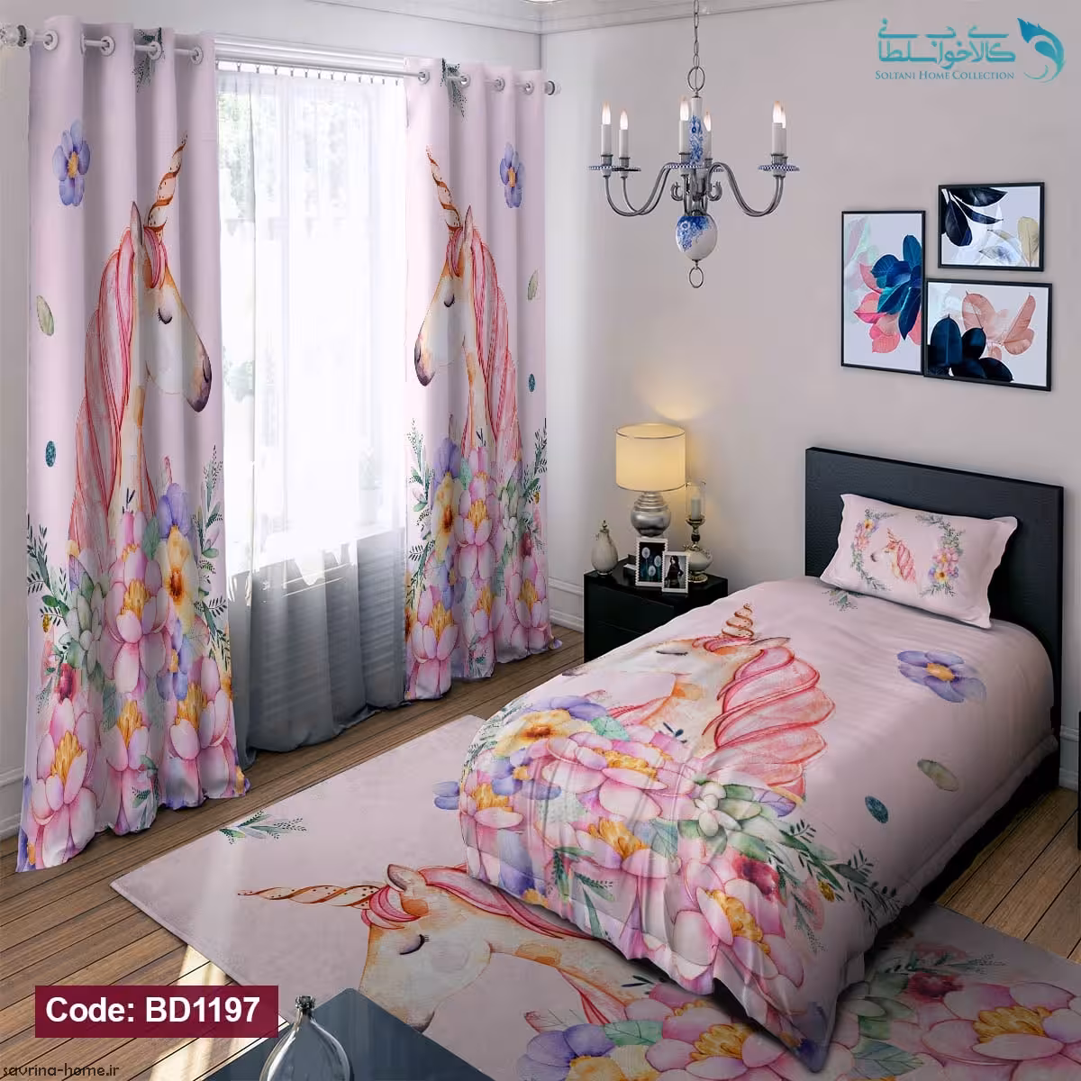 روتختی طرح تک شاخ یکنفره کد BD1197