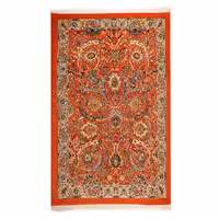 فرش کلارک دستباف شش متری طرح برگ داسی