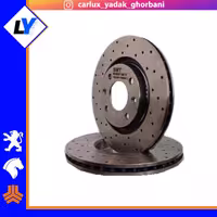 دیسک چرخ جلو 206 تیپ 5رانا اچ سی کراس توربو سوراخدار اس ام تی(بسته بندی دو عددی)