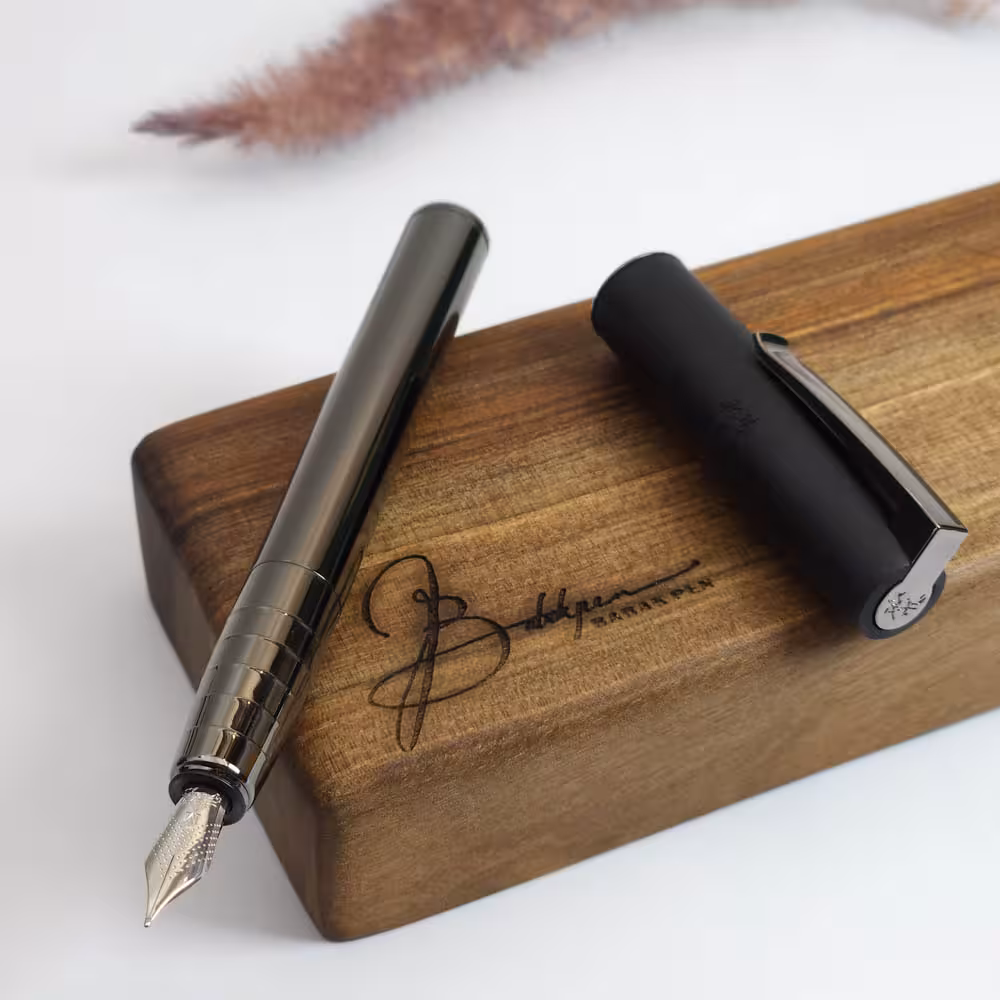 فابرکاستل خودنویس لووم گان متال 149240 Faber-Castell Loom Gunmetal fountain pen anthracite shiny