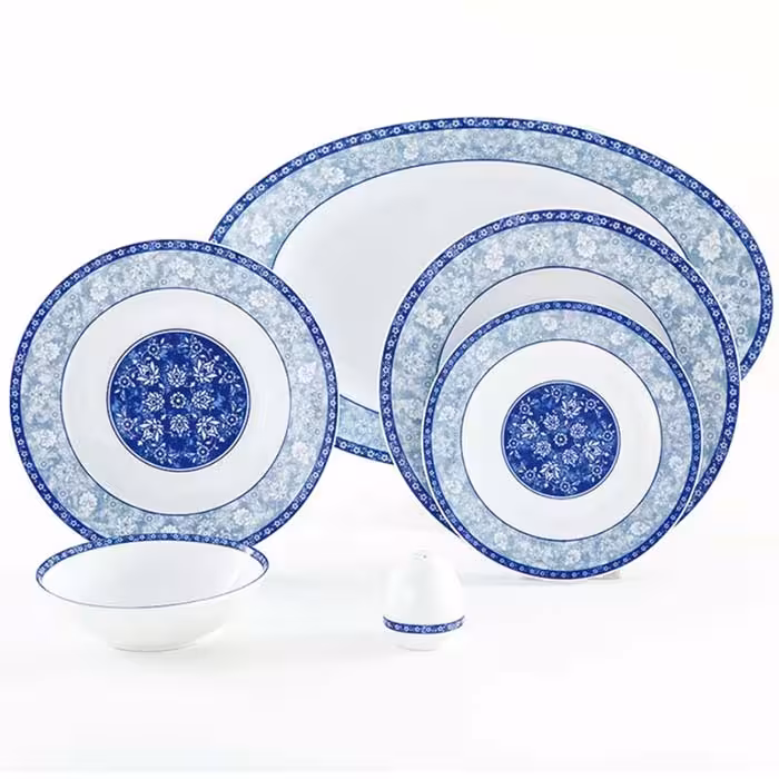 سرویس 28 پارچه غذاخوری چینی زرین ایران مدل اصفهان